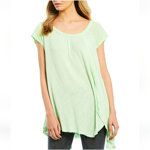 Free People Keep it Casual Linen Blend Oversized T-Shirt - Picture 4 of 9